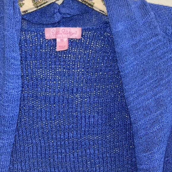 Lilly Pulitzer Iris Blue Eda Cardigan - Picture 4 of 7